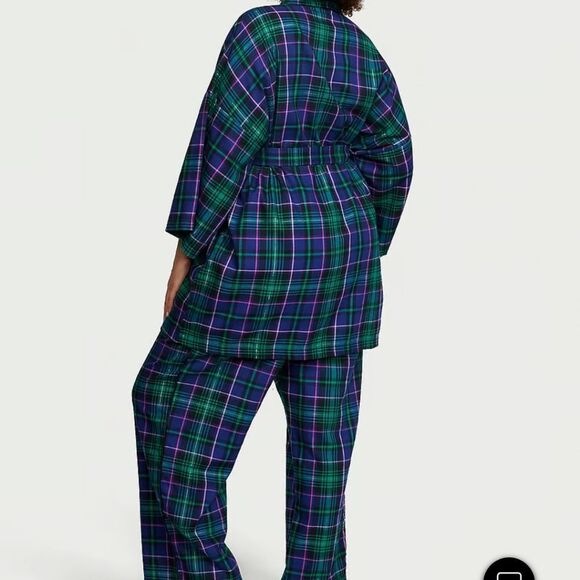 Victoria's  Secret plaid 3pc pajama shirt and pants Set Sz M/L NWOT - Picture 2 of 15